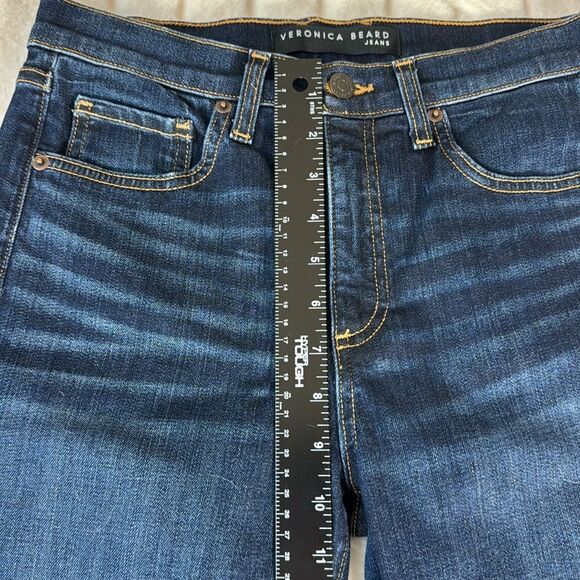 Veronica Beard Debbie High Rise Skinny Jeans with Button Detail Sz 27 - Picture 13 of 14